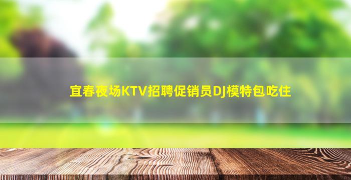 宜春夜场KTV招聘促销员DJ模特包吃住